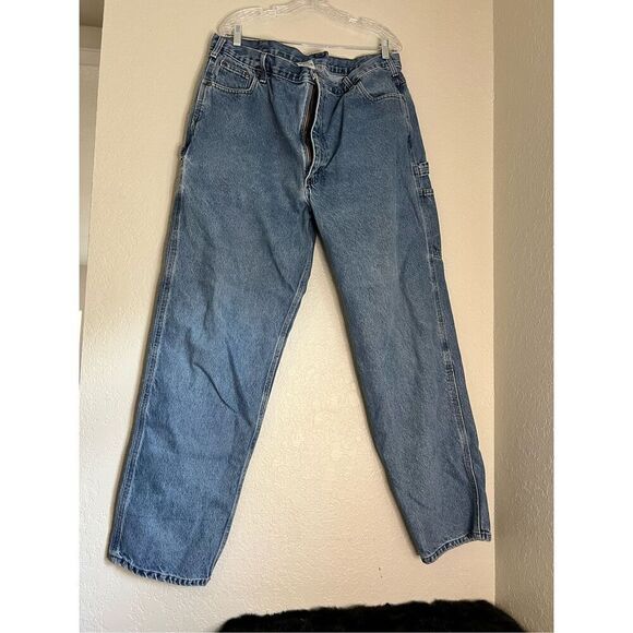 Carhartt Jeans Men's 42x34 Relaxed Fit Blue Denim Medium Wash Jeans Pants EUC - Picture 1 of 4